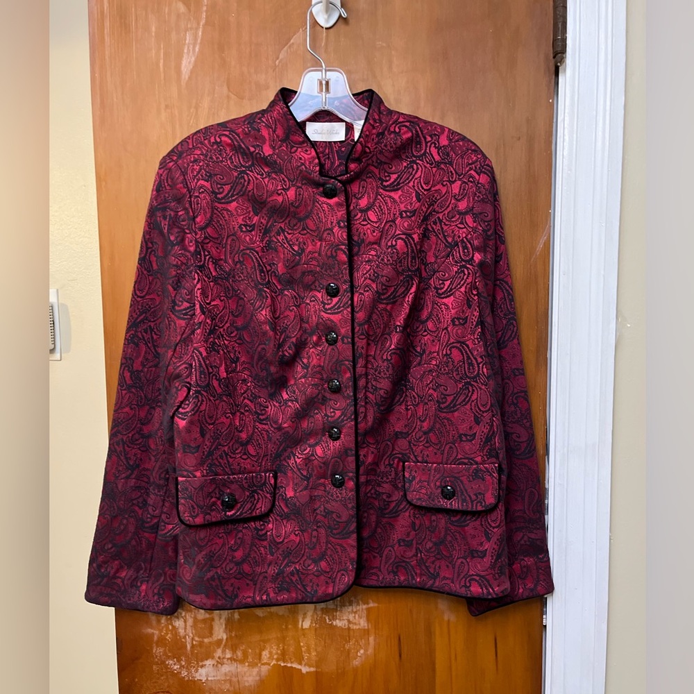 Studio Works Studio Elegant Paisley Women's Jacket - Red